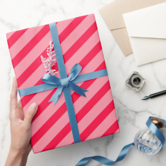 Papel De Regalo pink-white stripes – pink-weiß gestreift