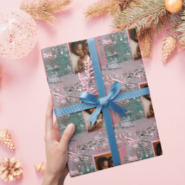 Papel De Regalo Pink Winter Christmas Family Photo