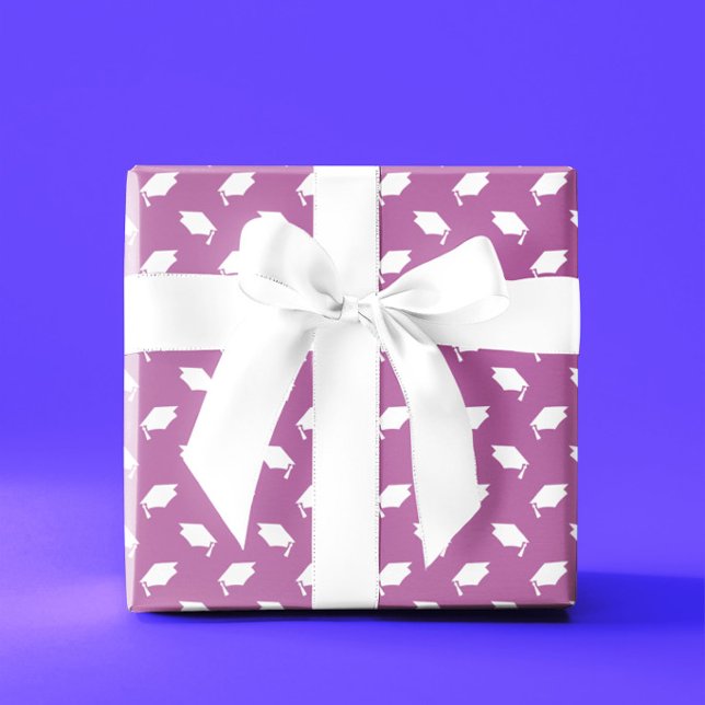Papel De Regalo Pink With White Graduation Caps Wrapping Paper (Subido por el creador)