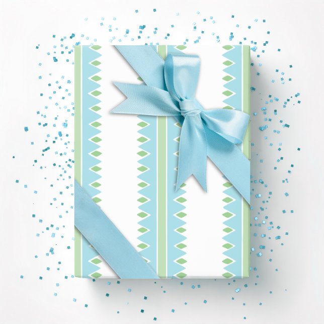 Papel De Regalo Pinking Stripe en Verde y Aqua (Subido por el creador)