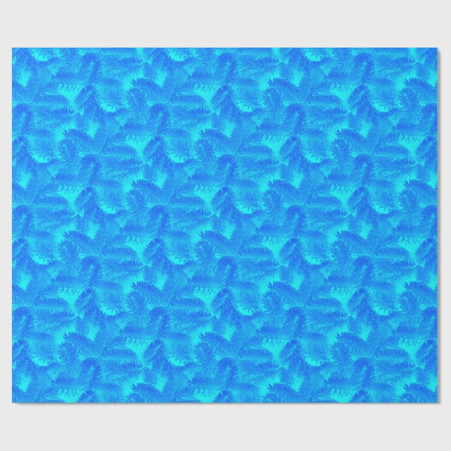 Papel De Regalo Pino azul verde (Superficie plana)
