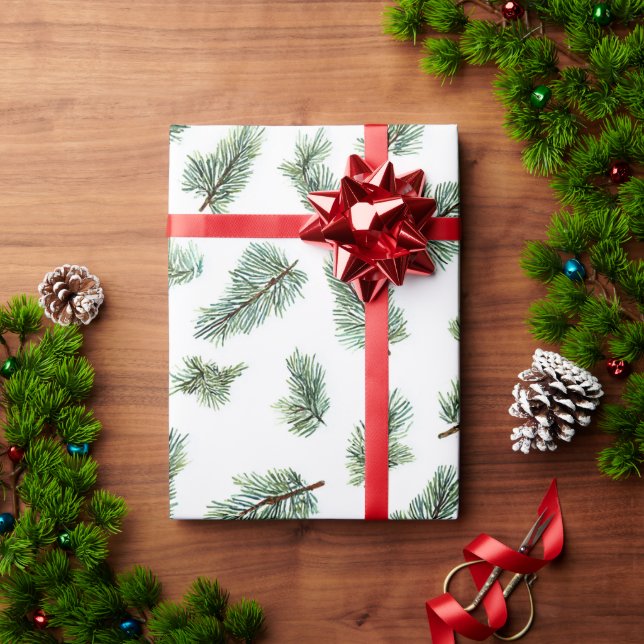 Papel De Regalo Pino de Navidad verde (Regalo de vacaciones)