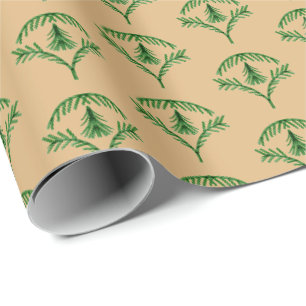 Papel De Regalo Pino Natural Aguja Árbol
