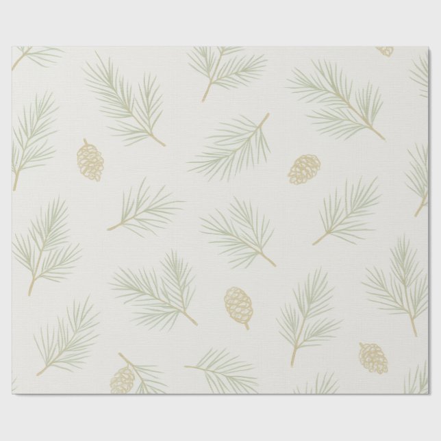Papel De Regalo Pinos Costeros (Superficie plana)