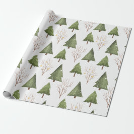 Papel De Regalo Pinos Rústicos En La Naturaleza