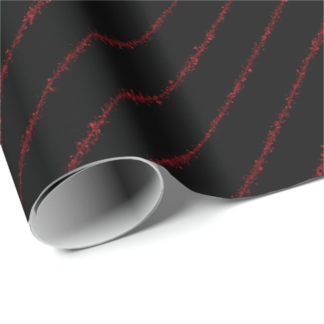 Papel De Regalo Pinstripes de manchas rojas de sangre (Esquina del rollo)