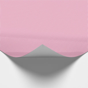 Papel De Regalo Pinstripes diagonales - cáscara rosa y blanco