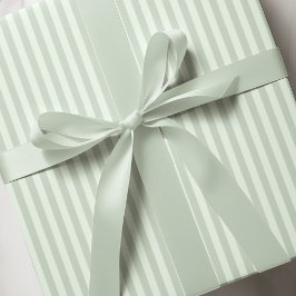 Papel De Regalo Pinstripes verdes pastorales simples