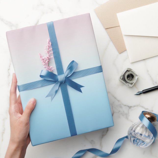 Papel De Regalo Pinta rosa y azul gradiente negro Rosa Ombre (Regalar)