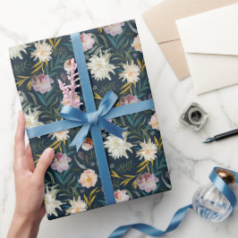 Papel De Regalo Pintada marina de flores
