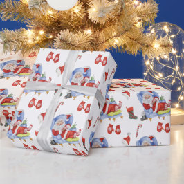 Papel De Regalo Pintada Santa Mano Durmiente de la acuarela