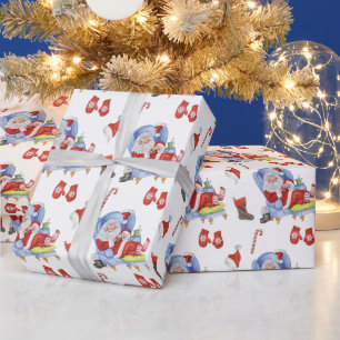 Papel De Regalo Pintada Santa Mano Durmiente de la acuarela