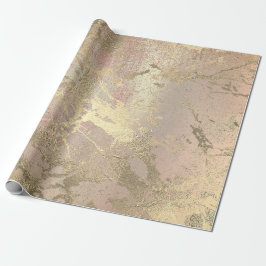 Papel De Regalo Pintado rosa Rubor Champaign Gold Mint VIP