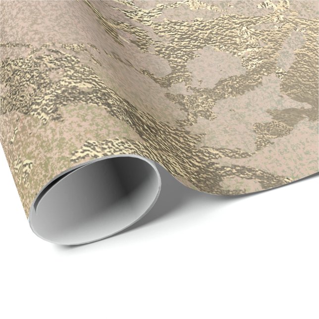 Papel De Regalo Pintado rosa Rubor Champaign Gold Mint VIP (Esquina del rollo)