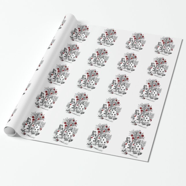 Papel De Regalo Pintando los rosas rojos (Desenrollado)