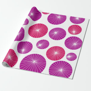 Papel De Regalo Pintas púrpura y rosa