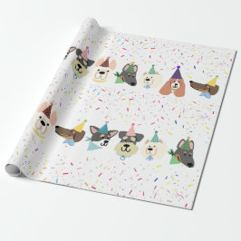Papel De Regalo Pintemos, Fiesta Perro Confetti Cumpleaños