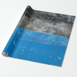 Papel De Regalo Pintura abstracta azul y blanco