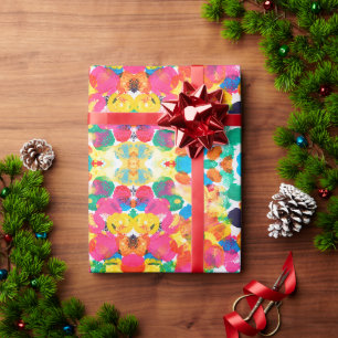 Papel De Regalo Pintura abstracta colorida y linda