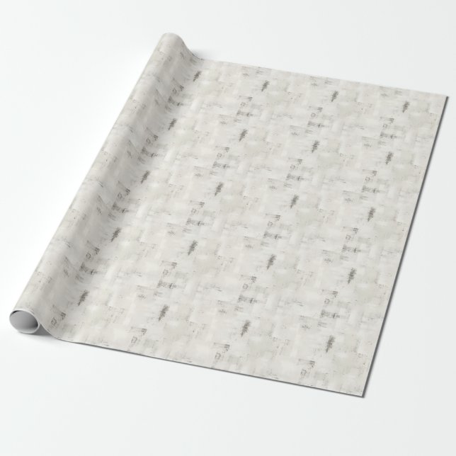 Papel De Regalo Pintura abstracta de color blanco apagado (Desenrollado)