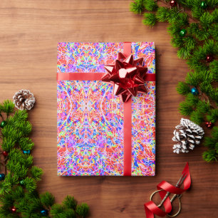 Papel De Regalo Pintura abstracta de líneas coloridas y lindas