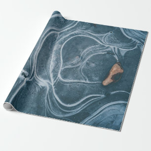 Papel De Regalo Pintura abstracta en negro y gris