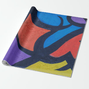 Papel De Regalo Pintura abstracta multicolor