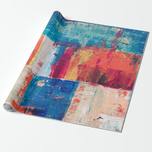 Papel De Regalo Pintura abstracta multicolor