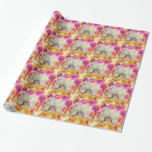 Papel De Regalo Pintura abstracta romántica de orquídea en acuarel
