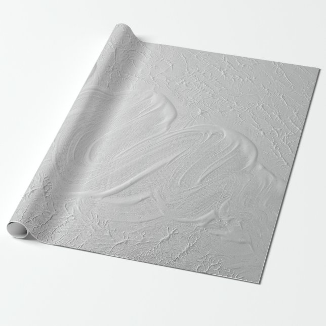 Papel De Regalo Pintura acrílica de textura blanca (Desenrollado)
