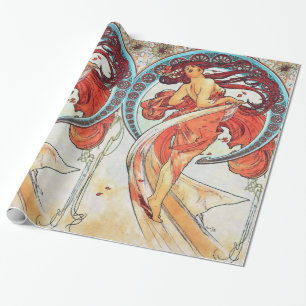Papel De Regalo Pintura Art Nouveau de Alphonse Mucha Dance