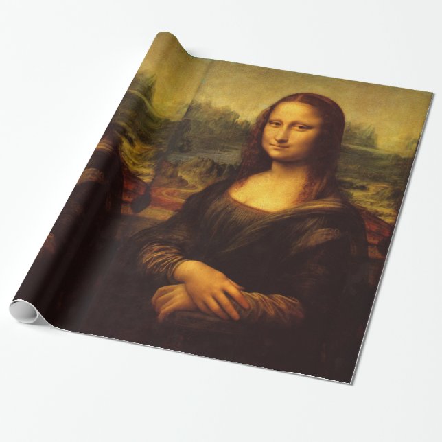 Papel De Regalo Pintura Bella Artes Leonardo Da Vinci Mona Lisa (Desenrollado)
