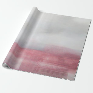 Papel De Regalo Pintura de arte abstracta rosa y gris. Arte modern