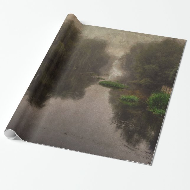 Papel De Regalo Pintura de Bella Artes paisajístico del viejo mund (Desenrollado)