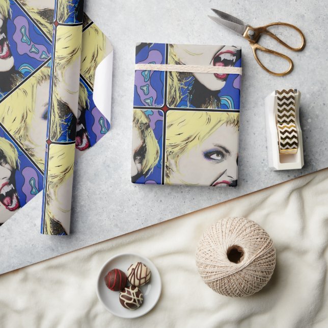 Papel De Regalo Pintura de ‘Beso duro’ sobre una (Artesanía)