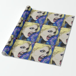 Papel De Regalo Pintura de ‘Beso duro’ sobre una