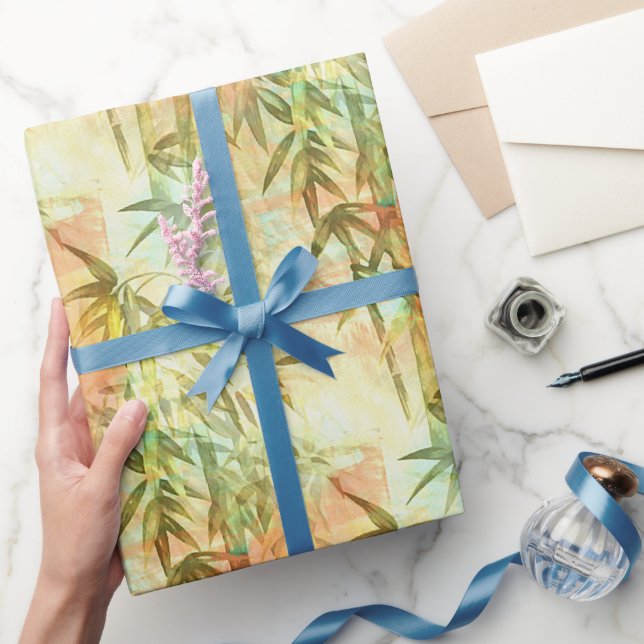 Papel De Regalo Pintura de bosque de bambú (Regalar)