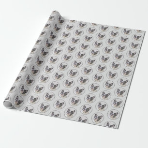 Papel De Regalo Pintura de Bulldog francés (Brindle Pied) - Arte 