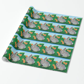 Papel De Regalo Pintura de conejo de primavera