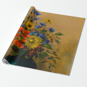 Papel De Regalo Pintura de época Flores silvestres