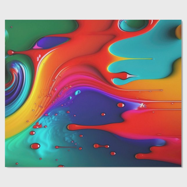 Papel De Regalo Pintura de goteo (Superficie plana)