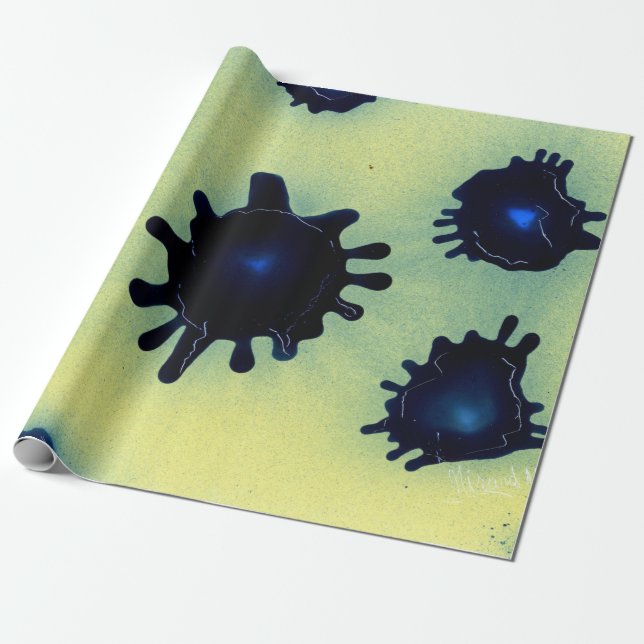 Papel De Regalo Pintura de goteo (Desenrollado)