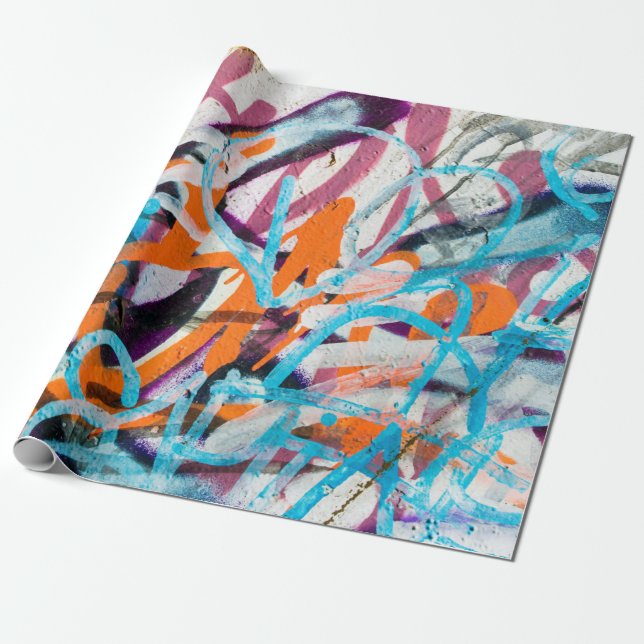 Papel De Regalo Pintura de hormigón, de paredes secas y desgastada (Desenrollado)