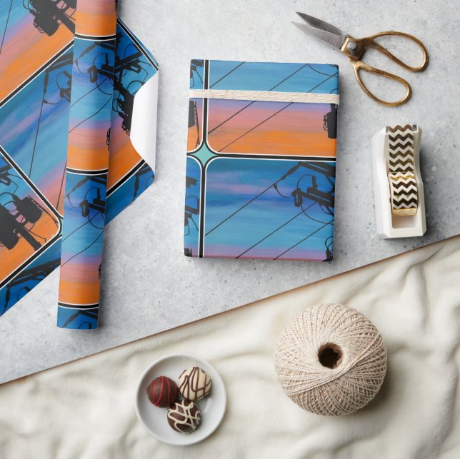 Papel De Regalo Pintura de 'Hum atardecer' en un (Artesanía)