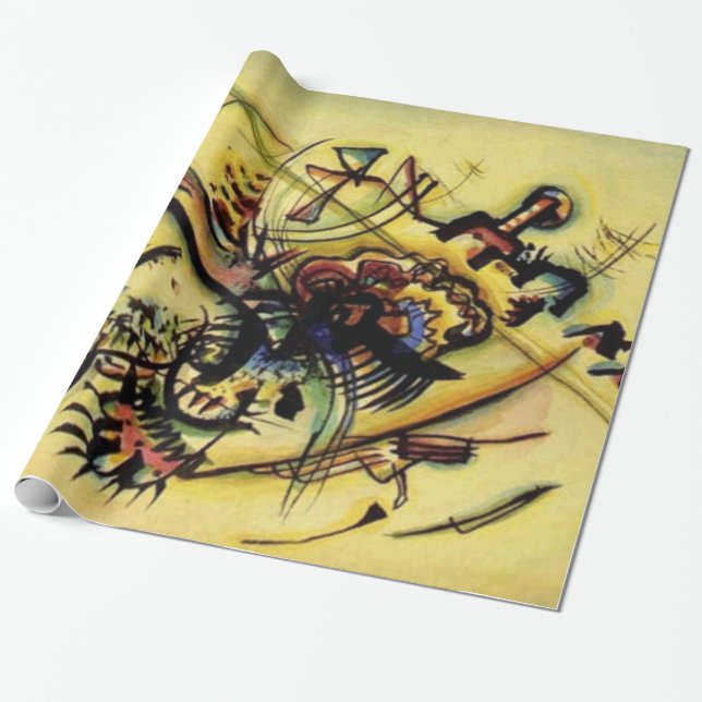 Papel De Regalo Pintura de lienzo abstracto de puntos de Kandinsky (Desenrollado)