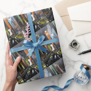Papel De Regalo Pintura de medianoche eléctrica de Nueva York - Al