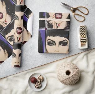 Papel De Regalo Pintura de "Noche en la Puerta" sobre una