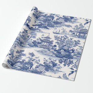 Papel De Regalo Pintura de paisajes asiáticos de Chinoiserie