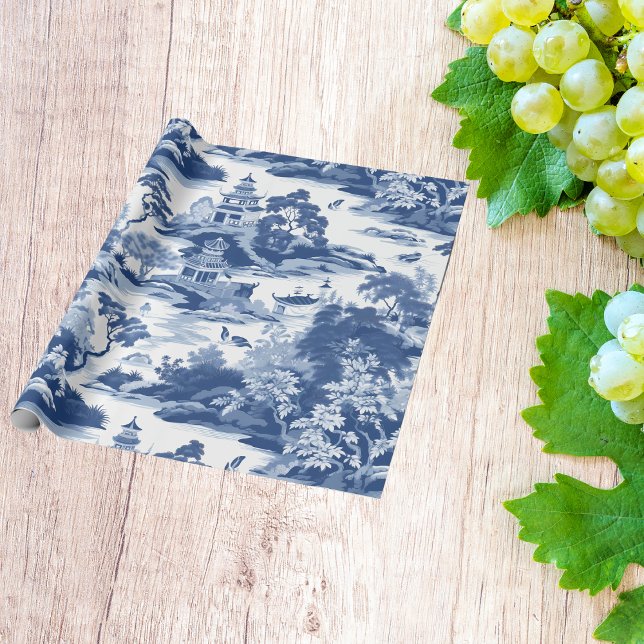 Papel De Regalo Pintura de paisajes orientales de Chinoiserie (Subido por el creador)