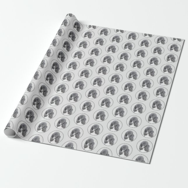 Papel De Regalo Pintura de Parti Negro de canapé estándar - Arte d (Desenrollado)